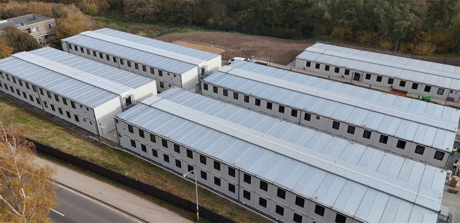 Luftbild der Containeranlage
