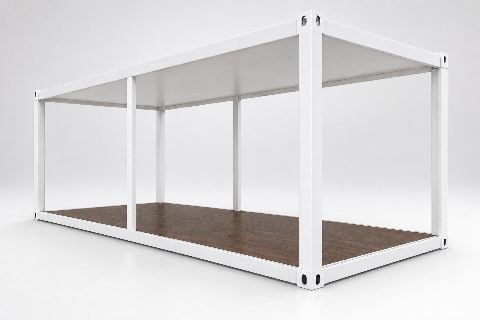 Verbindungscontainer 16 ft in Weiß, zweite Perspektive