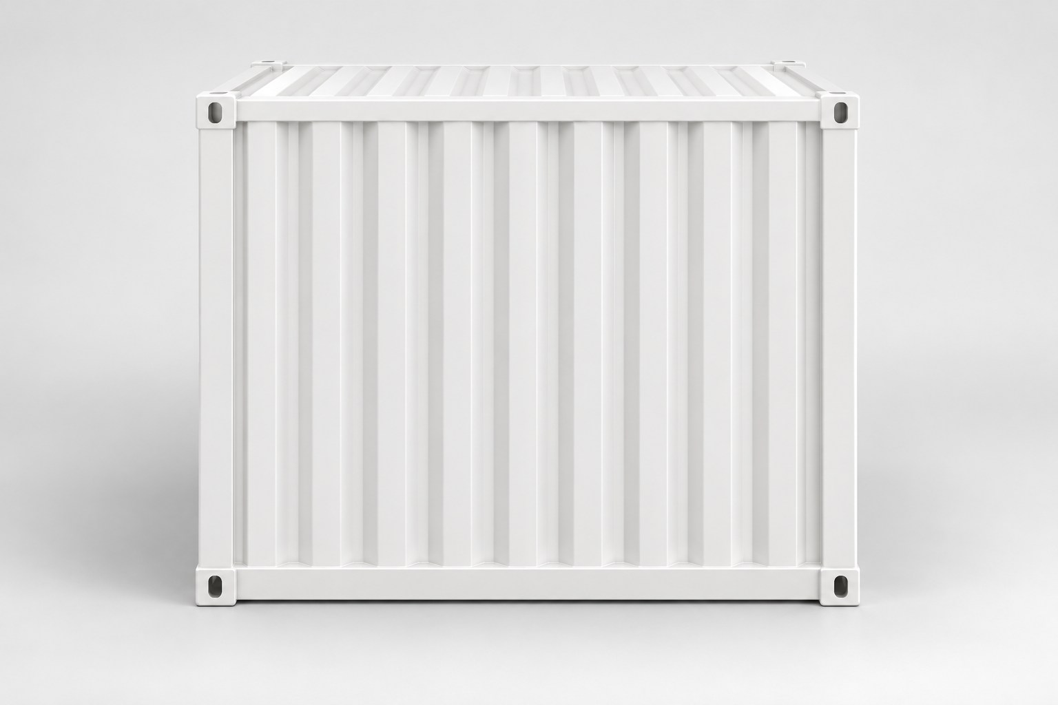 Lagercontainer 6 ft in Weiß, Rückansicht